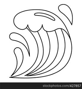 Wave icon. Outline illustration of wave vector icon for web. Wave icon, outline style