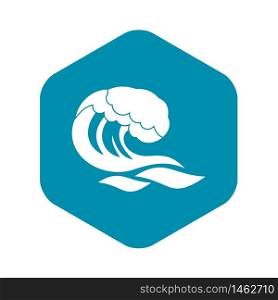 Wave icon. Simple illustration of wave vector icon for web. Wave icon, simple style