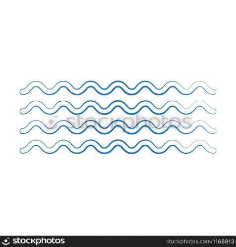 Wave icon vector on white background