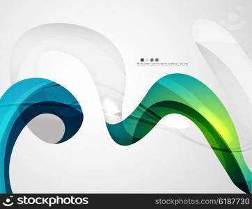 Wave light abstract background. Wave light abstract background- color curve stripes and lines in various motion concepts and with light and shadow effects. Presentation banner and business card message design template set.