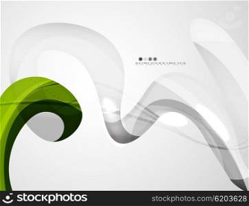 Wave light abstract background. Wave light abstract background- color curve stripes and lines in various motion concepts and with light and shadow effects. Presentation banner and business card message design template set.