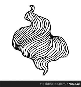 Wave line curl. Monochrome stripes black and white texture. Wavy abstract fur or hair.. Wave line curl. Monochrome stripes black and white texture. Wavy abstract hair.