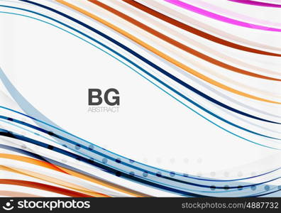 Wave lines abstract background. Vector template background for workflow layout, diagram, number options or web design