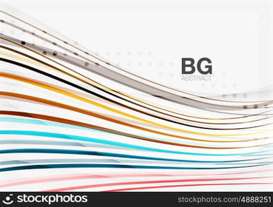 Wave lines abstract background. Vector template background for workflow layout, diagram, number options or web design