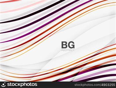 Wave lines abstract background. Vector template background for workflow layout, diagram, number options or web design