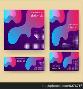 wave liquid texture brochure templates set