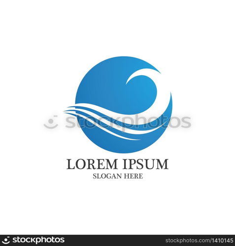 Wave logo and symbol vector