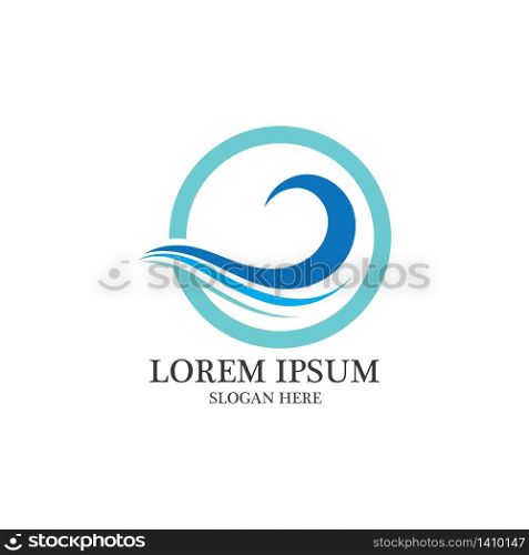 Wave logo and symbol vector