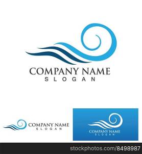 Wave logo and symbol water image. Sea, ocean, river surface.