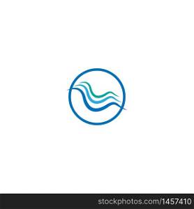 Wave logo concept icon illustration