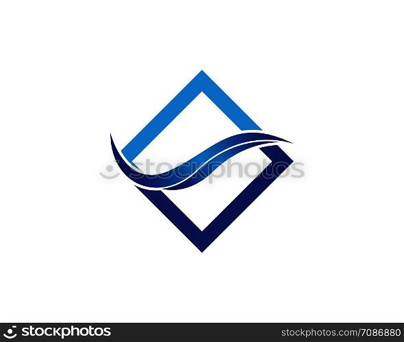 Wave logo design template