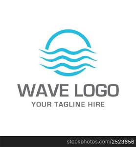 wave logo icon vector design illustration