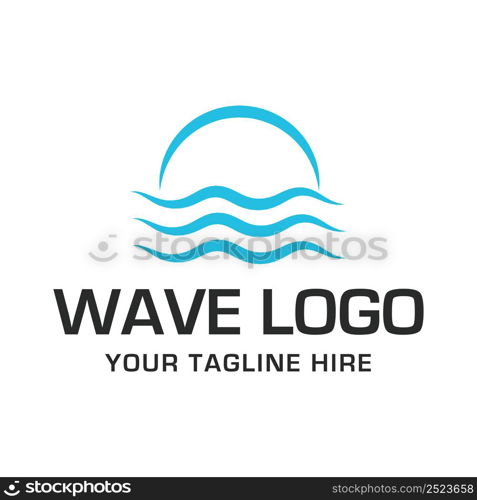 wave logo icon vector design illustration