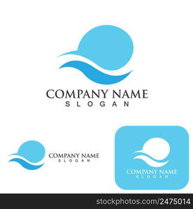 Wave logo icon vector illustration design