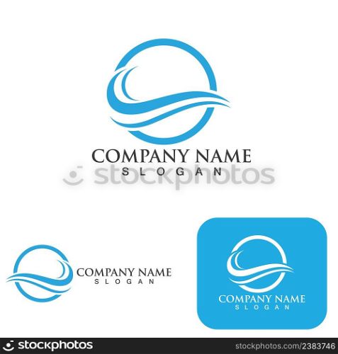 Wave logo icon vector  illustration design logo