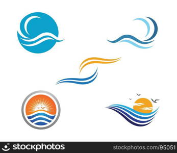 Wave Logo Template vector. Water Wave symbol and icon Logo Template vector
