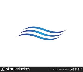 Wave Logo Template . Water Wave symbol and icon Logo Template vector