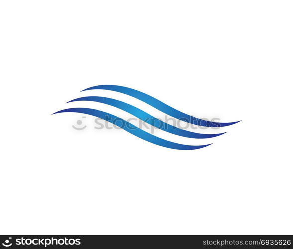 Wave Logo Template. Water Wave symbol and icon Logo Template vector