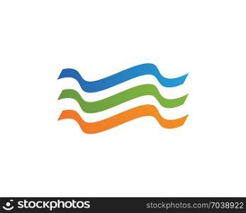 Wave Logo Template. Water Wave symbol and icon Logo Template vector