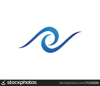 Wave Logo Template. Water Wave symbol and icon Logo Template vector