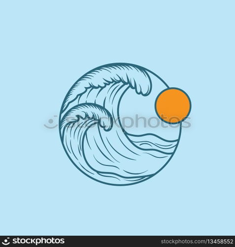 wave logo vector