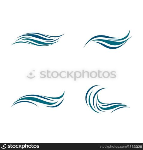 Wave logo vector icon illustration design