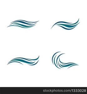Wave logo vector icon illustration design