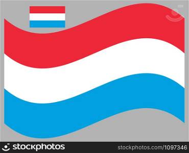 Wave Luxembourg Flag Vector illustration Eps 10.. Wave Luxembourg Flag Vector illustration Eps 10