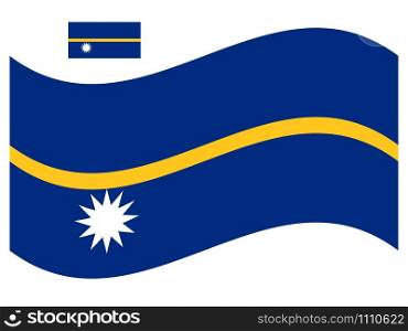 Wave Nauru Flag Vector illustration Eps 10.. Wave Nauru Flag Vector illustration Eps 10