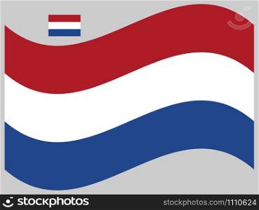 Wave Netherlands Flag Vector illustration Eps 10.. Wave Netherlands Flag Vector illustration Eps 10