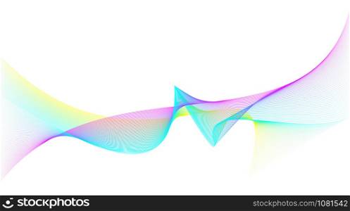 Wave of flowing particles modern relaxing illustration.