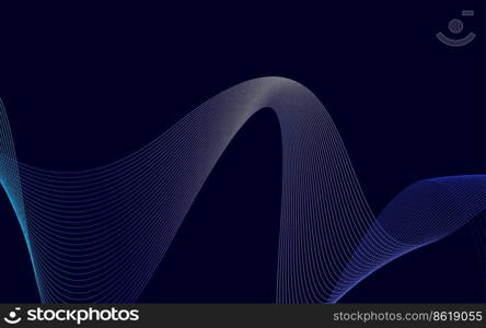 Wave of the many colored lines. Abstract wavy stripes background isolated Vector Illustration