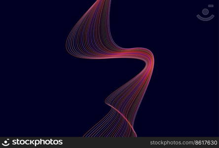 Wave of the Red colored lines. High resolution Vector Illustration