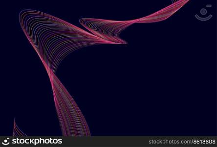 Wave of the Red colored lines. High resolution Vector Illustration