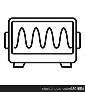 Wave oscillator icon. Outline wave oscillator vector icon for web design isolated on white background. Wave oscillator icon, outline style