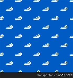 Wave pattern vector seamless blue repeat for any use. Wave pattern vector seamless blue