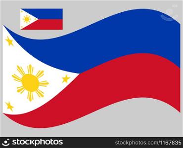 Wave Philippines Flag Vector illustration eps 10.. Wave Philippines Flag Vector illustration eps 10