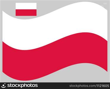 Wave Poland Flag Vector illustration Eps 10.. Wave Poland Flag Vector illustration Eps 10