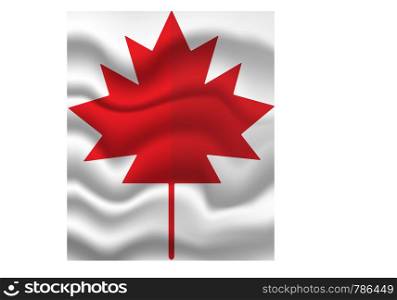 Wave red maple leaf. vector icon.Vector illustration EPS10. Wave red maple leaf. vector icon.Vector illustration