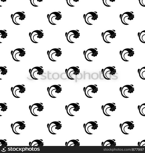 Wave sea pattern seamless vector repeat geometric for any web design. Wave sea pattern seamless vector