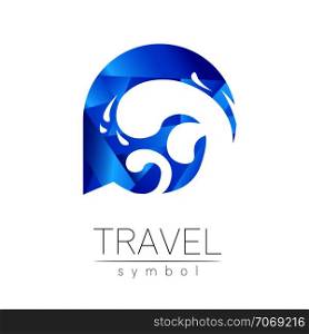 Wave sea vector silhouette isolated on white background. Ocean symbol, blue modern style of color. Logotype for travel, tourism and trip agency Identity, brand logo concept for web. Summer water icon. Wave sea vector silhouette isolated on white background. Ocean symbol, blue modern style of color. Logotype for travel, tourism and trip agency. Identity, brand logo concept for web. Summer water icon