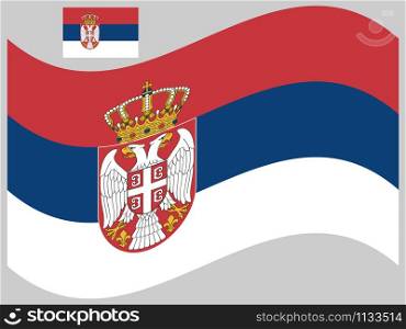 Wave Serbia flag Vector illustration Eps 10.. Wave Serbia flag Vector illustration Eps 10