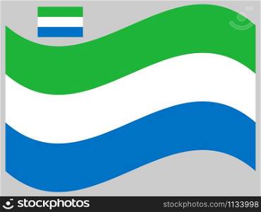 Wave Sierra Leone Flag Vector illustration eps 10.. Wave Sierra Leone Flag Vector illustration eps 10