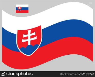 Wave Slovakia Flag Vector illustration eps 10.. Wave Slovakia Flag Vector illustration eps 10