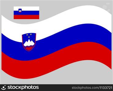 Wave Slovenia Flag Vector illustration eps 10.. Wave Slovenia Flag Vector illustration eps 10