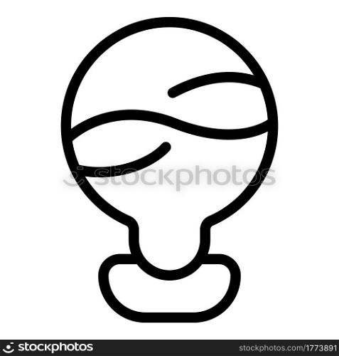 Wave smart lightbulb icon. Outline Wave smart lightbulb vector icon for web design isolated on white background. Wave smart lightbulb icon, outline style