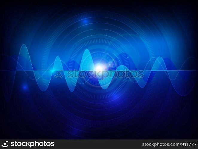 wave sound vector pulse abstract technology background
