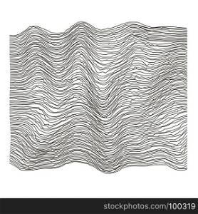 Wave Stripe Background. Grunge Line Textured Pattern. Grunge Line Textured Pattern