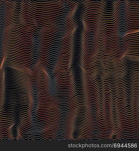 Wave Stripe Background. Grunge Line Textured Pattern. Wave Stripe Background