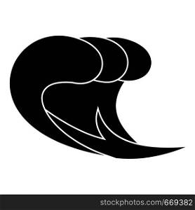 Wave surf icon. Simple illustration of wave surf vector icon for web. Wave surf icon, simple black style